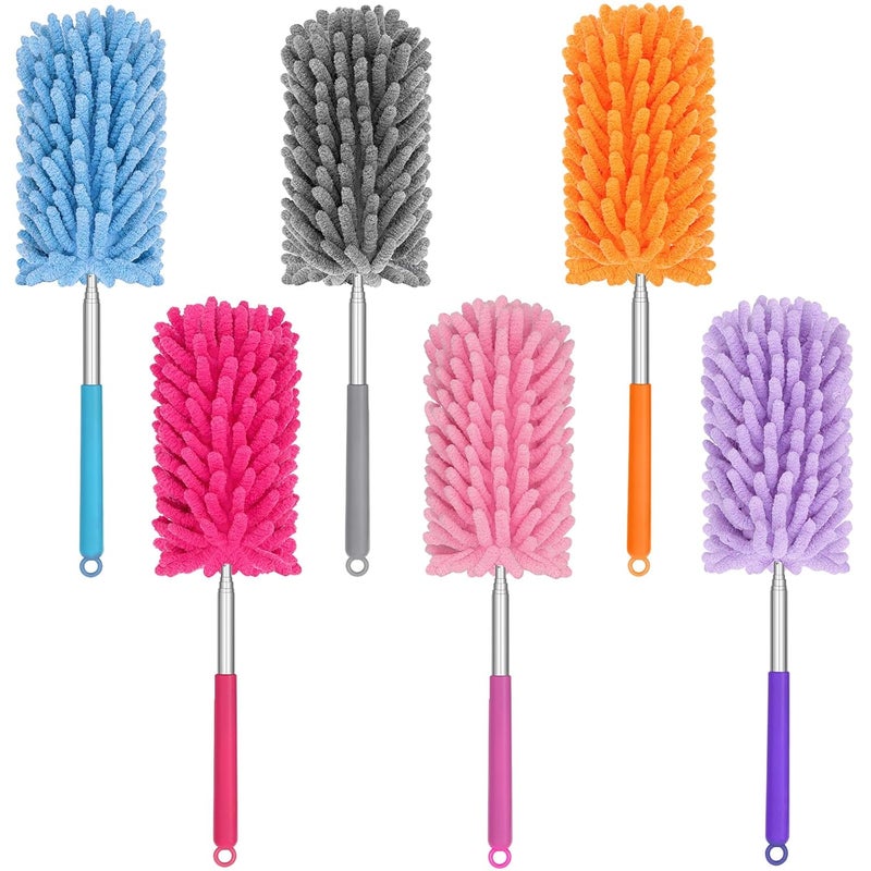 TIMIVO Mini Duster for Cleaning, 360° Bendable Hand Dusters with Extension Pole, Washable Small Duster for Car Interior, Office, Furniture - Image 1